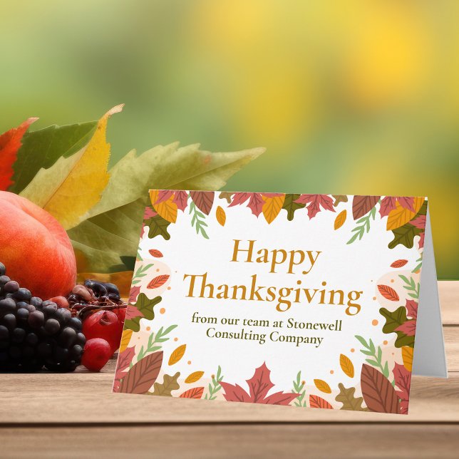 Carte Bon thanksgiving personnalisé Automne Marketing d' (Créateur téléchargé)