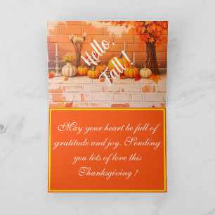 Carte Bon thanksgiving populaire Belle automne
