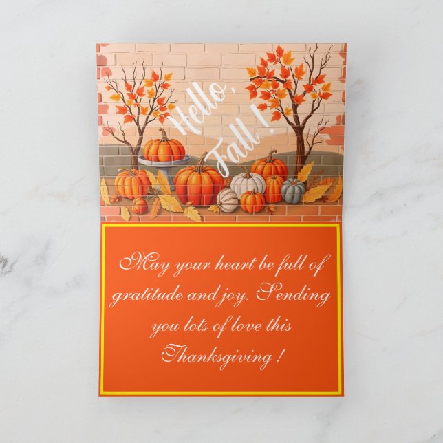 Carte Bon thanksgiving Populaire Belle automne (Intérieur)