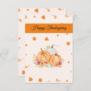 Carte Bon thanksgiving simple et belle