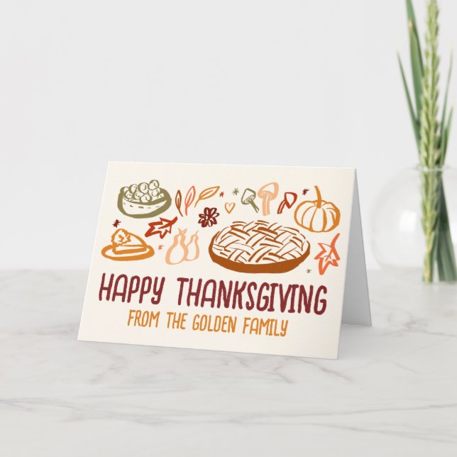 Carte Bon thanksgiving Whimsgiving Vegan (Devant)