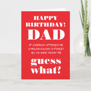 Carte Bon voeu d'anniversaire pour papa