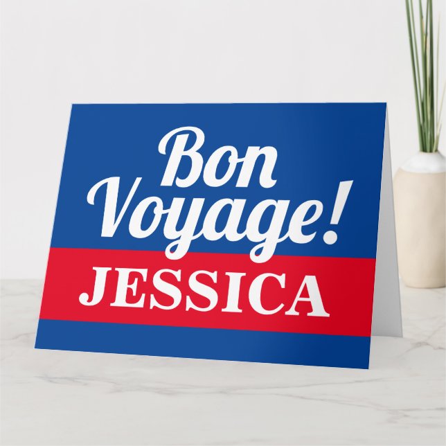 Carte Bon voyage adieu adieu départ (Devant)