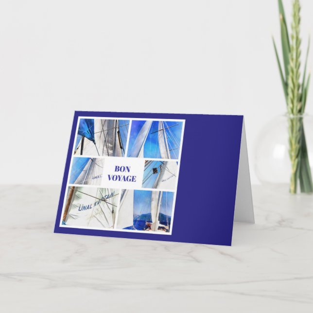 Carte Bon Voyage Agean Gulet Collage artistique (Devant)