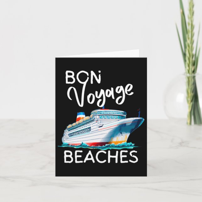 Carte Bon Voyage Beaches Graphic Cruise Ship Graphic Pou (Devant)