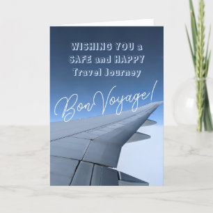 Carte Bon voyage ! Nous vous souhaitons un bon et sûr vo