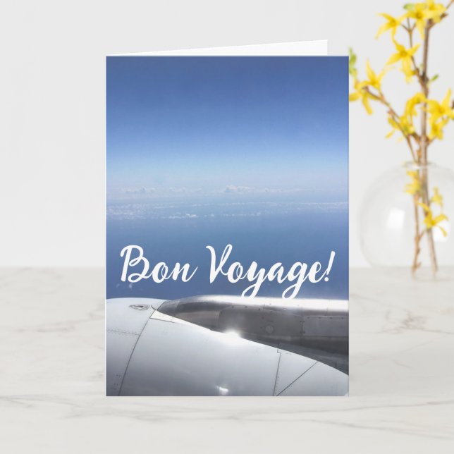 Carte Bon voyage ! Nous vous souhaitons un joyeux et sûr (Fleur jaune)