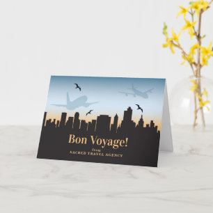 Carte Bon Voyage Travel Agency Business Skyline