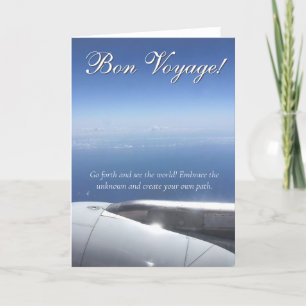 Carte Bon voyage ! Vœux de voyage heureux et en toute sé