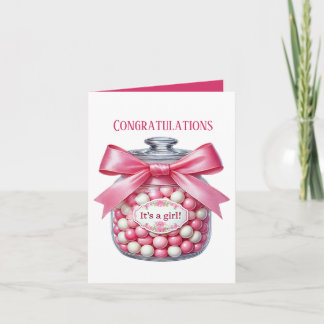 Carte bonbon c'est la fille ajouter un message Félicitat