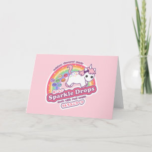 Carte Bonbon de caca à licorne