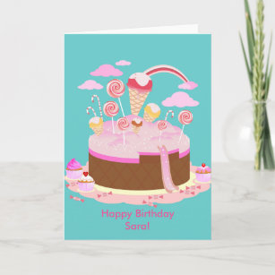 Cartes De Vœux Gateau Chocolat Zazzle Fr