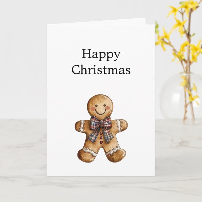 Carte Bonheur de campagne Cookie au gingembre Noël (Fleur jaune)