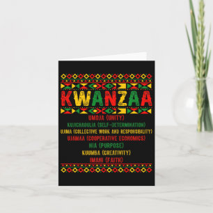 Carte Bonheur Kwanzaa Pyjama Kinara Principes Bougies Po