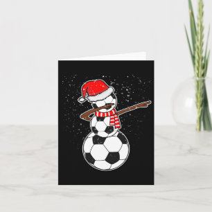 Carte Bonhomme de neige Dabbing Football 