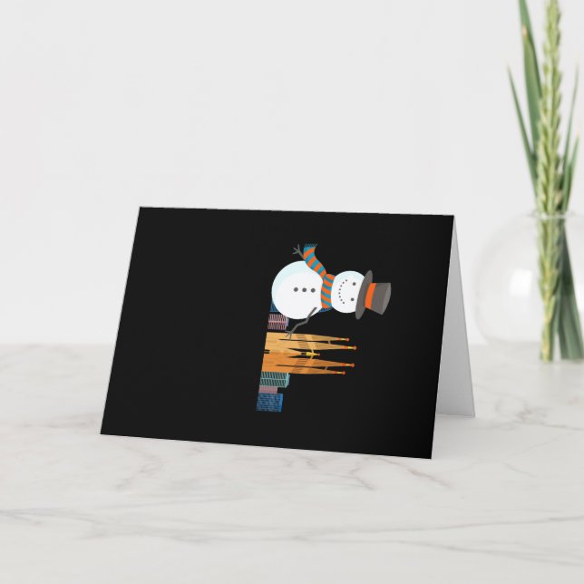 Carte Bonhomme de neige de Barcelone (Devant)