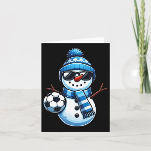Carte Bonhomme de neige de football drôle Amoureux des s