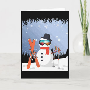 Carte Bonhomme de neige Neige Vacances de ski Ski Sport