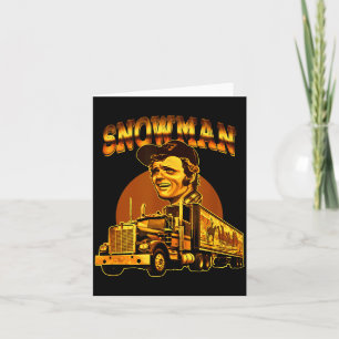 Carte Bonhomme de neige rétro des années 70 Camion Groov