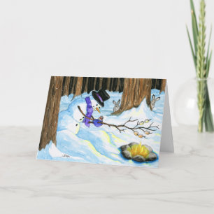 Carte Bonhomme de neige Souhaits les plus chaleureux S'm