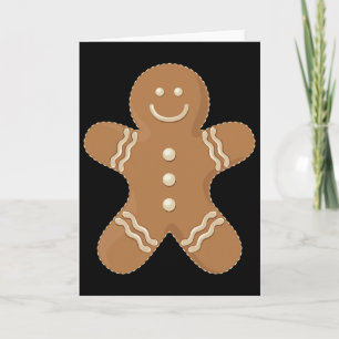 Carte Bonhomme en pain d'épice Biscuit Fun Nourriture No