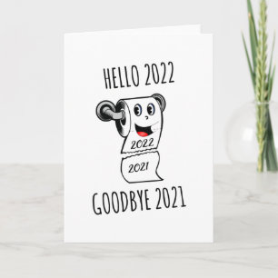 Carte Bonjour 2022 Au revoir 2021 papier toilette