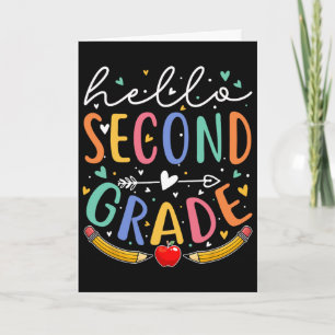 Carte Bonjour 2e année deuxième année Ck à l'école 
