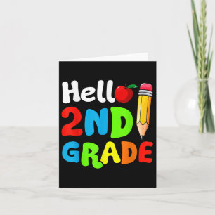 Carte Bonjour 2E Année Premier Jour De L'École Retour À