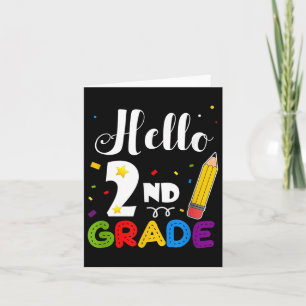 Carte Bonjour 2e année Retour à l'école Enseignants Cade
