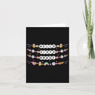 Carte Bonjour 6E Classe Bracelets D'Amitié Retour À Sch