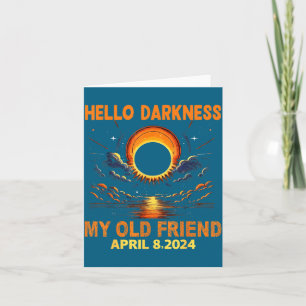 Carte Bonjour ami des ténèbres Design d'éclipse solaire