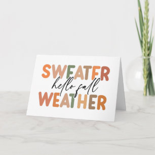 Carte Bonjour Automne   Temps du Pullover