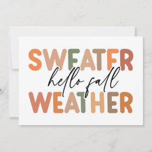 Carte Bonjour Automne   Temps du Pullover