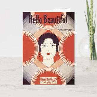 Carte Bonjour Belle couverture Vintage Songbook