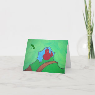 Carte Bonjour birdie, salut