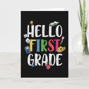 Carte Bonjour Cadeau pour la classe de CP pour enfants