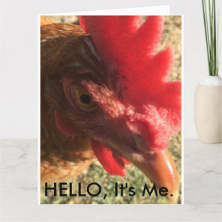 Carte Bonjour, C'est moi. Poulet