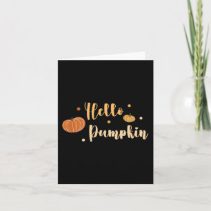 Carte Bonjour Citrouille Automne Automne Thanksgiving PS