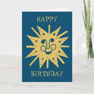 Carte BONJOUR D'ANNIVERSAIRE Bleu