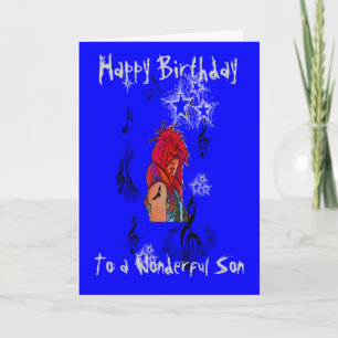 CARTE BONJOUR D'ANNIVERSAIRE FILS GREETING CARD