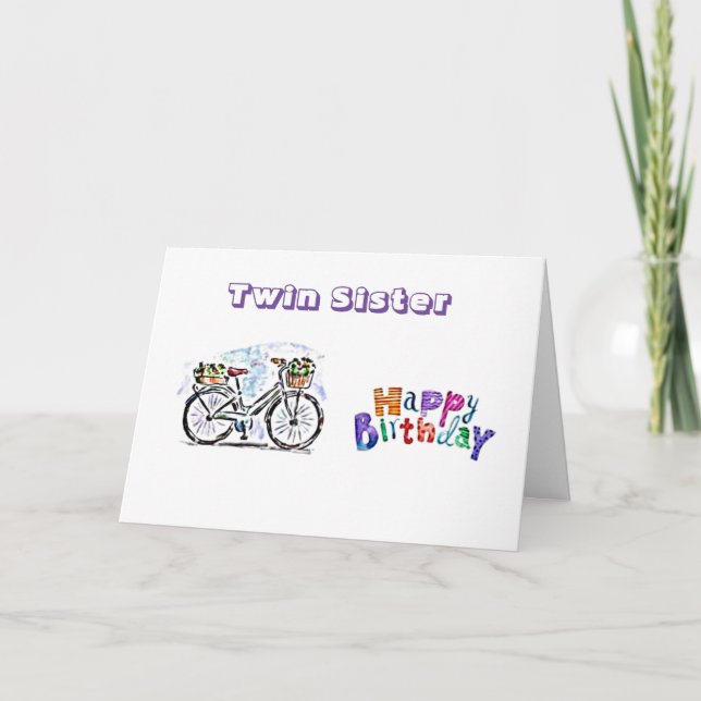 CARTE BONJOUR D'ANNIVERSAIRE **TWIN** PROFITEZ DE LA MAR (Devant)