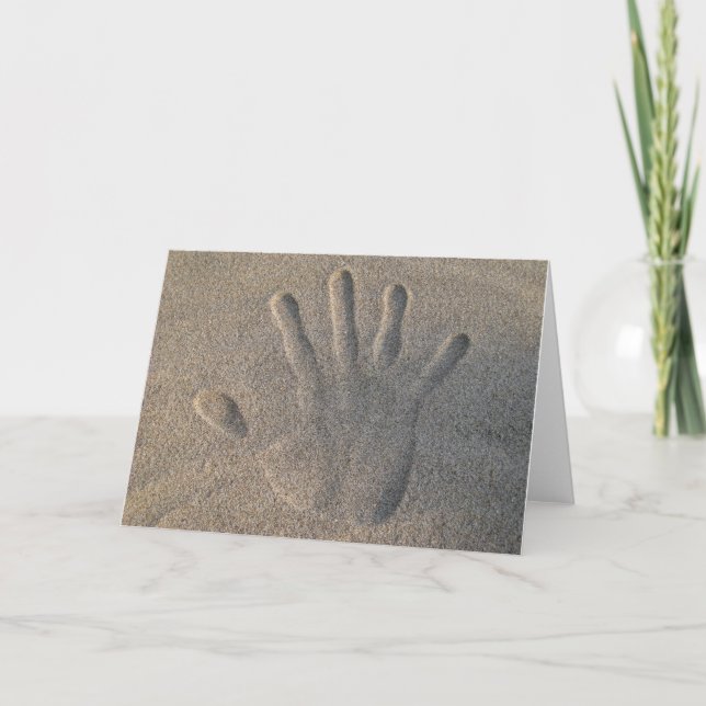 Carte Bonjour dans le sable (Devant)