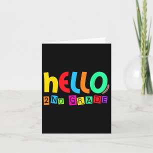 Carte Bonjour Deuxième Année De Retour À L'École Pour L'