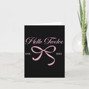 Carte Bonjour Douze Est 2013 12e Anniversaire fille Coqu