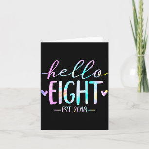 Carte Bonjour Eight Est 2018 8e Anniversaire 8 Ans Fille