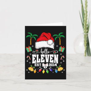 Carte Bonjour Eleven Est 2014 Coquette Bow Noël 11e