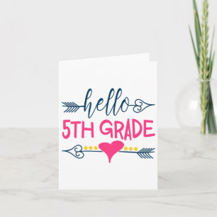 Carte Bonjour Enseignant de 5e année Enfants Ck To Schoo
