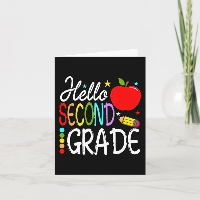Carte Bonjour Équipe de 2e année de retour à l'école T (Devant)