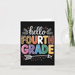 Carte Bonjour Équipe de 4e année Retour à l'école T
