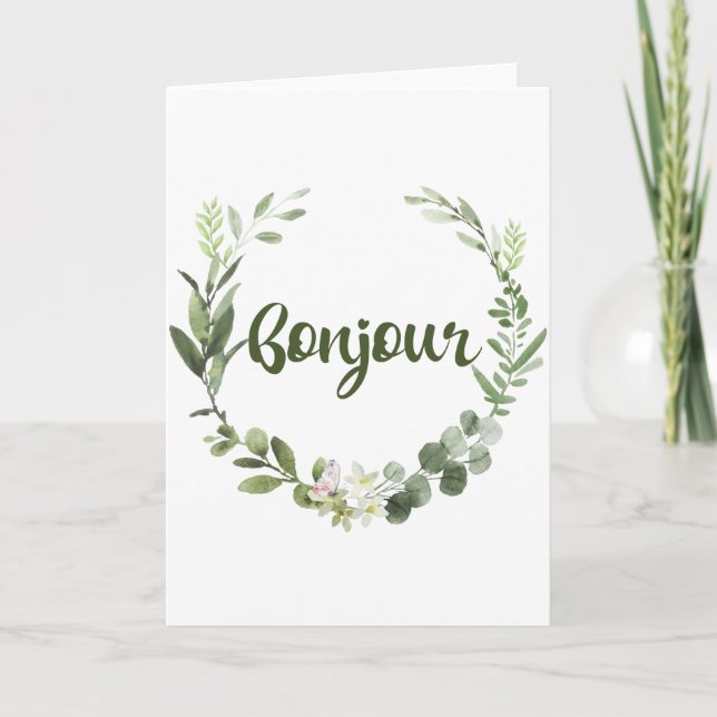 Carte Bonjour Français (Devant)